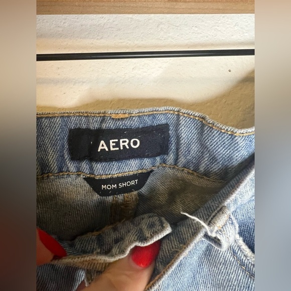 Aeropostale Blue Jean Shorts Distressed Vintage Style - Picture 4 of 5